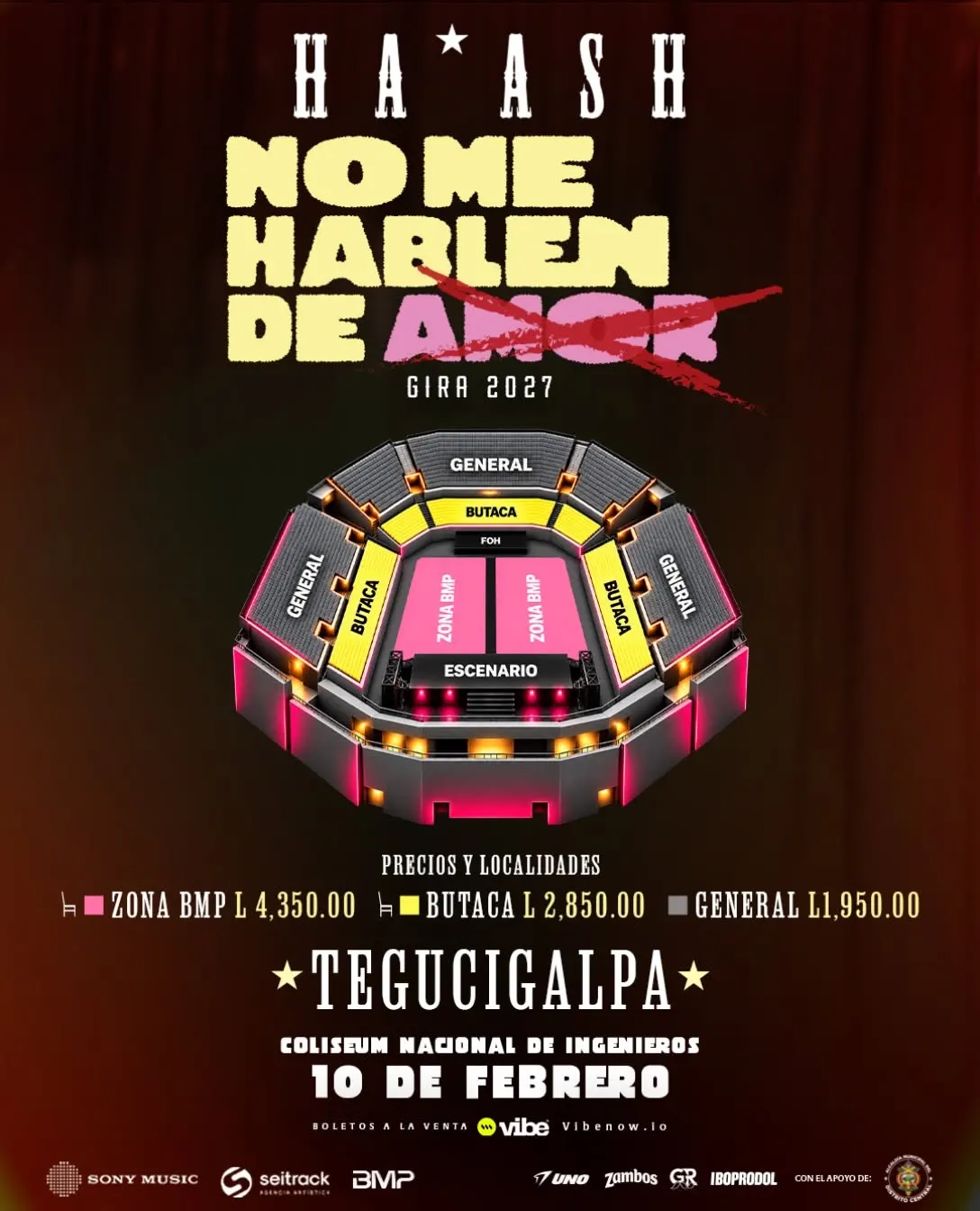 Detalles 1 de NO ME HABLEN DE AMOR Tour -Ha*ash